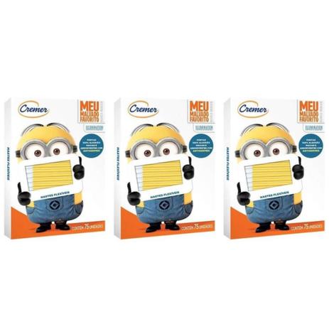 Cremer Minions Hastes Flexíveis C/75 (Kit C/03) Menor preço em Cremer Minions Hastes Flexíveis C/75 (Kit C/03)