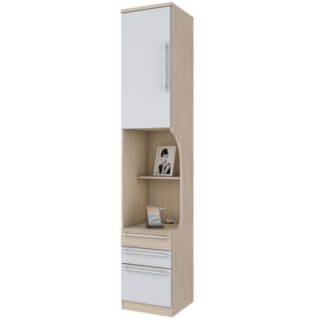 Criado Mudo 01 Porta 03 Gavetas Diamante - Henn - Fendi/Branco Menor preço em Criado Mudo 01 Porta 03 Gavetas Diamante - Henn - Fendi/Branco
