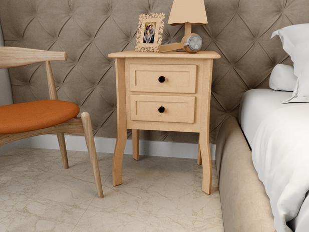Criado mudo 2 gavetas estilo turco em madeira mdf - Arte moderna decor Menor preço em Criado mudo 2 gavetas estilo turco em madeira mdf - Arte moderna decor