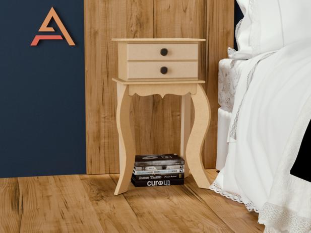 Criado mudo estilo aparador com 2 gavetas em madeira mdf - Arte moderna decor é boa?