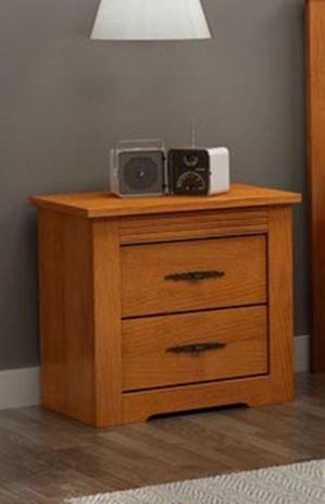 Menor preço em Criado Mudo Florença 2 Gavetas de Madeira Maciça Pinus - Bedroom