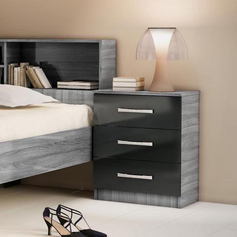 Criado-Mudo Grafite e Preto 3 Gavetas - Evidência - Evidência móveis é boa?