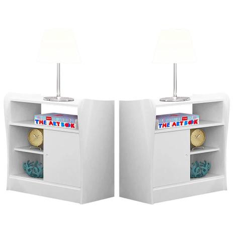 Criado Mudo Infantil 1 Porta 2 Peças Amore Branco - Qmovi Menor preço em Criado Mudo Infantil 1 Porta 2 Peças Amore Branco - Qmovi