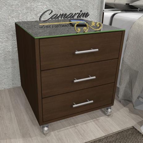 Criado Mudo Moderno com Porta Joia 3 Gavetas - Cr05 Puxador Haste - TABACO - Camarim móveis Menor preço em Criado Mudo Moderno com Porta Joia 3 Gavetas - Cr05 Puxador Haste - TABACO - Camarim móveis