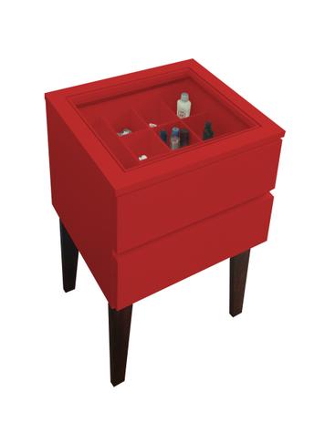 Criado Mudo Penteadeira Mesa Lateral de Apoio - Vermelho - Formalivre Menor preço em Criado Mudo Penteadeira Mesa Lateral de Apoio - Vermelho - Formalivre