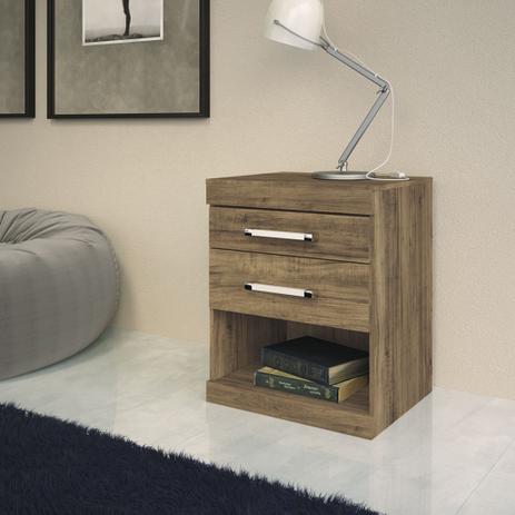 Criado Mudo Quarto Plus 2 Gavetas - Santos andira Menor preço em Criado Mudo Quarto Plus 2 Gavetas - Santos andira