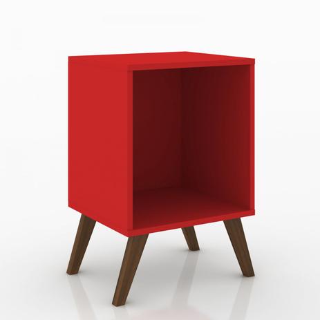 Criado Mudo Retrô com Nicho RT 3013 Movelbento Movelbento Vermelho Menor preço em Criado Mudo Retrô com Nicho RT 3013 Movelbento Movelbento Vermelho