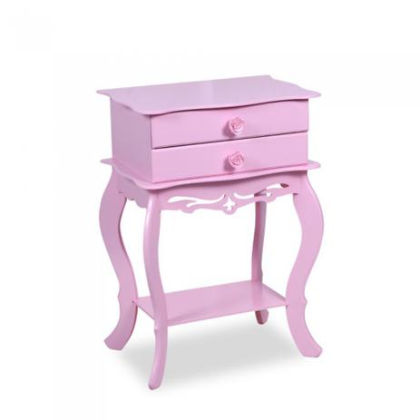 Criado-Mudo Roma c/ Duas Gavetas Rosa Criado Mudo Vintage Retrô Provençal balcão mesa de quarto - Casa gaúcha Menor preço em Criado-Mudo Roma c/ Duas Gavetas Rosa Criado Mudo Vintage Retrô Provençal balcão mesa de quarto - Casa gaúcha