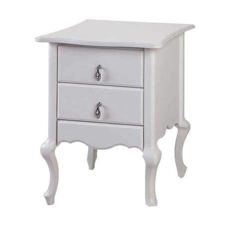 Criado Mudo Vienna Liso - Branco 2 Gavetas - Tommy Design Menor preço em Criado Mudo Vienna Liso - Branco 2 Gavetas - Tommy Design