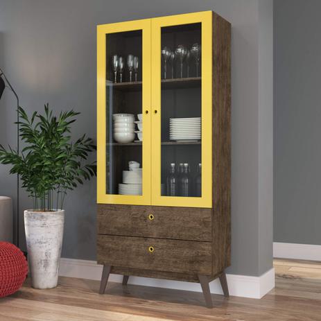 Cristaleira 2 Portas de Vidro 2 Gavetas Retrô Ibiza Siena Móveis Demolição/Amarelo Camaro é boa?