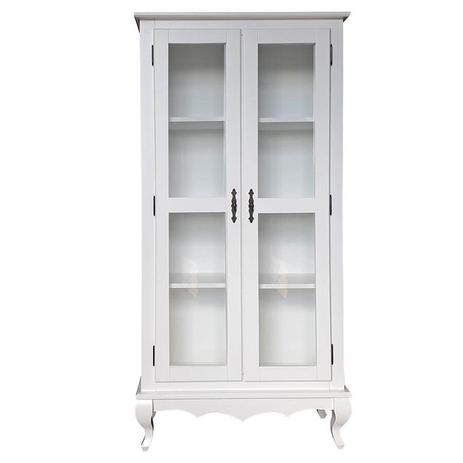 Cristaleira 4 Prateleira com 2 Portas 176 Cm - Branco - Tommy Design Menor preço em Cristaleira 4 Prateleira com 2 Portas 176 Cm - Branco - Tommy Design