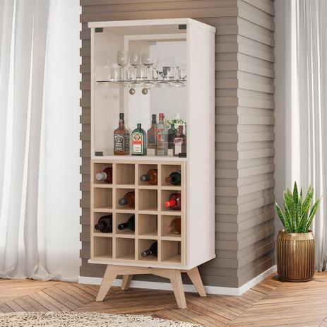 Cristaleira Adega Com 2 Portas De Vidro Off White Natural - Dalla Costa Menor preço em Cristaleira Adega Com 2 Portas De Vidro Off White Natural - Dalla Costa