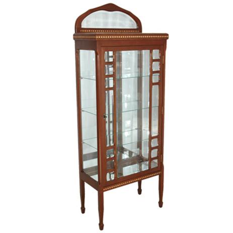 Cristaleira Clássica Vitoriana em Madeira Fundo Espelhado - Prime home decor Menor preço em Cristaleira Clássica Vitoriana em Madeira Fundo Espelhado - Prime home decor