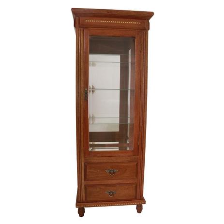Cristaleira Madeira Estilo Rustica 2 Gavetas Fundo Espelhado - Prime home decor Menor preço em Cristaleira Madeira Estilo Rustica 2 Gavetas Fundo Espelhado - Prime home decor