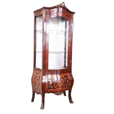 Cristaleira Marchetada Luis XV Francesa Apliques em Bronze - Prime home decor Menor preço em Cristaleira Marchetada Luis XV Francesa Apliques em Bronze - Prime home decor