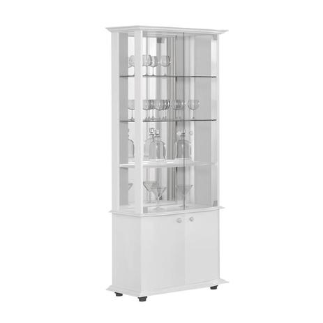 Cristaleira Monalisa Branco Acetinado - Imcal Menor preço em Cristaleira Monalisa Branco Acetinado - Imcal