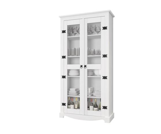 Cristaleira New York 2 Portas Branco - Rv móveis Menor preço em Cristaleira New York 2 Portas Branco - Rv móveis