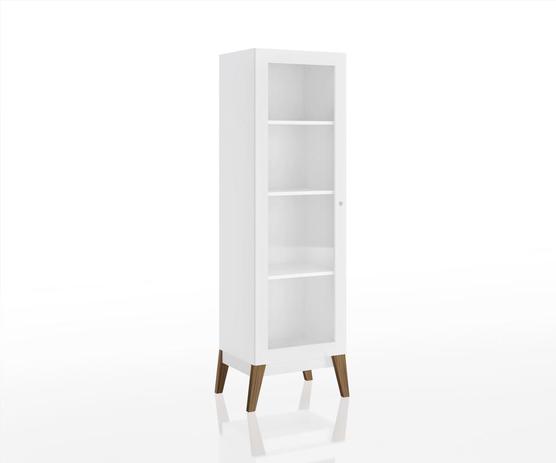 Cristaleira Uma Portas Malta Branco - Genialflex Menor preço em Cristaleira Uma Portas Malta Branco - Genialflex