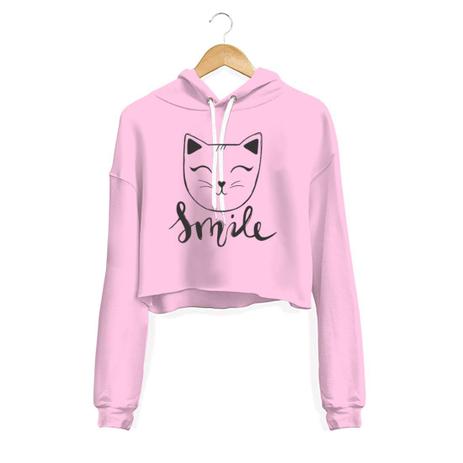 cute cropped moletom com capuzs