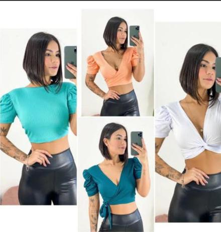 blusas da moda curtas