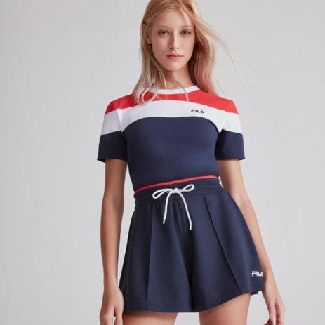 camiseta cropped fila