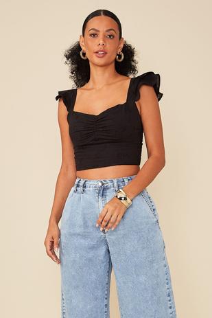 cropped de alcinha com babado