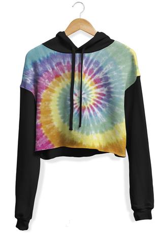 white tie dye moletom com capuz
