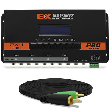 Crossover Equalizador Processador de Áudio Digital Expert PX-1 + Cabo RCA Tech One 4mm 5M Macho - Prime Menor preço em Crossover Equalizador Processador de Áudio Digital Expert PX-1 + Cabo RCA Tech One 4mm 5M Macho - Prime
