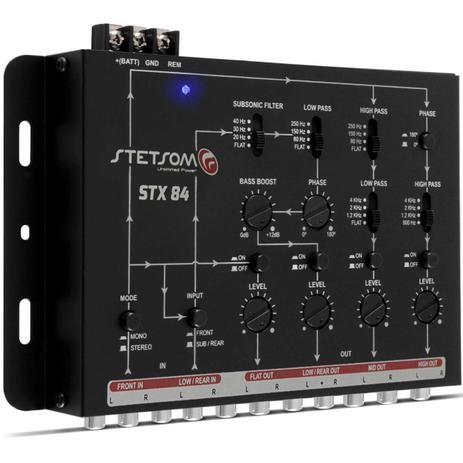 Crossover Stetsom STX84 4 Canais 2 Entradas 4 Saídas Mono ou Stereo para Som Automotivo Menor preço em Crossover Stetsom STX84 4 Canais 2 Entradas 4 Saídas Mono ou Stereo para Som Automotivo