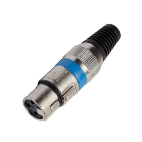 Csr - Conector XLR Fêmea de Linha Q33BL Menor preço em Csr - Conector XLR Fêmea de Linha Q33BL