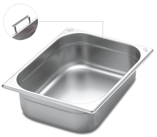Cuba aço inox 1/2 100mm com alças móveis tramontina (61063100) Menor preço em Cuba aço inox 1/2 100mm com alças móveis tramontina (61063100)