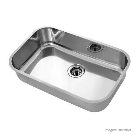 Cuba Aço Inox Retangular 56x34x17cm Com Válvula - Pianox Menor preço em Cuba Aço Inox Retangular 56x34x17cm Com Válvula - Pianox