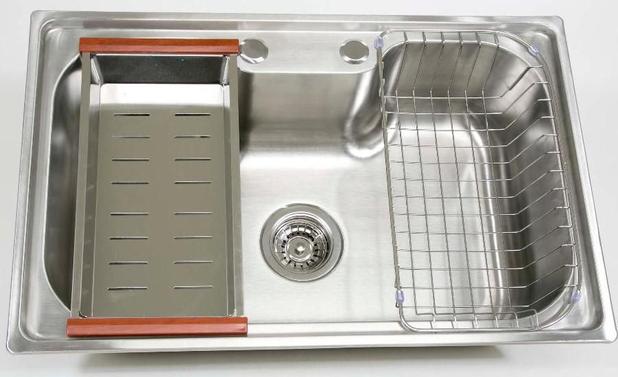 Cuba de aço inox escovado para pia de cozinha com escorredor e aramado - Stanox Menor preço em Cuba de aço inox escovado para pia de cozinha com escorredor e aramado - Stanox
