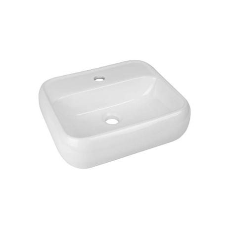 Cuba de Apoio com Mesa Retangular 43x38cm Branca - Icasa Menor preço em Cuba de Apoio com Mesa Retangular 43x38cm Branca - Icasa