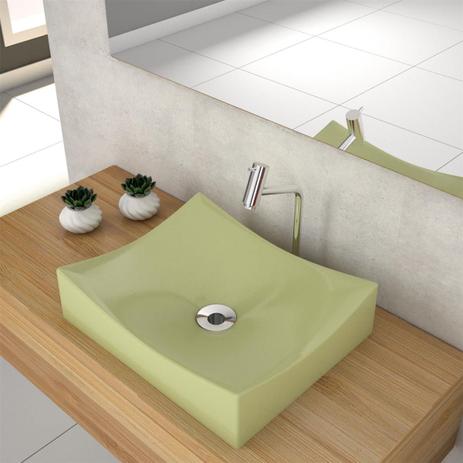 Cuba De Apoio P/Banheiro Compace Milla M44w Retangular Verde Acqua é boa?