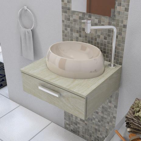 Cuba De Apoio Para Banheiro E Lavabo Modelo Oval Bege - Croy Menor preço em Cuba De Apoio Para Banheiro E Lavabo Modelo Oval Bege - Croy