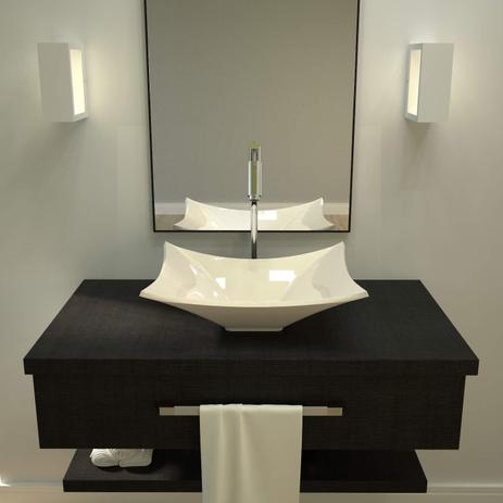 Cuba de Apoio para Banheiro L38 Lux Retangular Folha Compace Bege é boa?