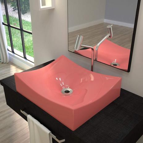 Cuba de Apoio para Banheiro ML44W Retangular Folha Compace Rosa é ruim? Cuba de Apoio para Banheiro ML44W Retangular Folha Compace Rosa é boa?