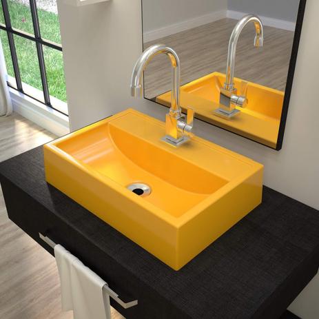 Cuba de Apoio para Banheiro Q45W Retangular Compace Amarelo é boa?