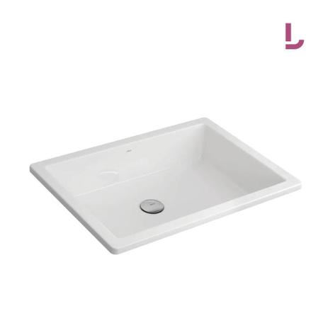 Cuba de Embutir/Sobrepor de Mesa para Banheiro Retangular L1061 Branco - Deca Menor preço em Cuba de Embutir/Sobrepor de Mesa para Banheiro Retangular L1061 Branco - Deca