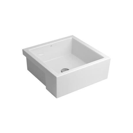 Cuba de Semi-Encaixe Quadrada Branco Gelo - Deca Menor preço em Cuba de Semi-Encaixe Quadrada Branco Gelo - Deca