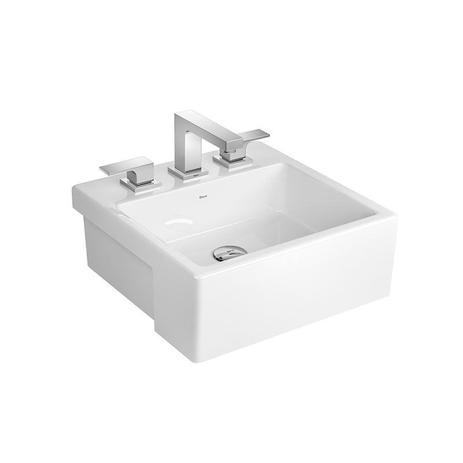 Cuba de Semi Encaixe Quadrada com Mesa Branco - L.830.17 - Deca Menor preço em Cuba de Semi Encaixe Quadrada com Mesa Branco - L.830.17 - Deca