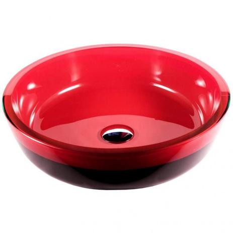 Cuba de Sobrepor para Banheiro Redonda Geris Vermelho Menor preço em Cuba de Sobrepor para Banheiro Redonda Geris Vermelho