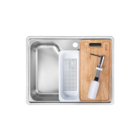 Cuba de Sobrepor para Cozinha Retangular em Inox com Acessórios Bell 48x61cm Fosca - Franke é boa?