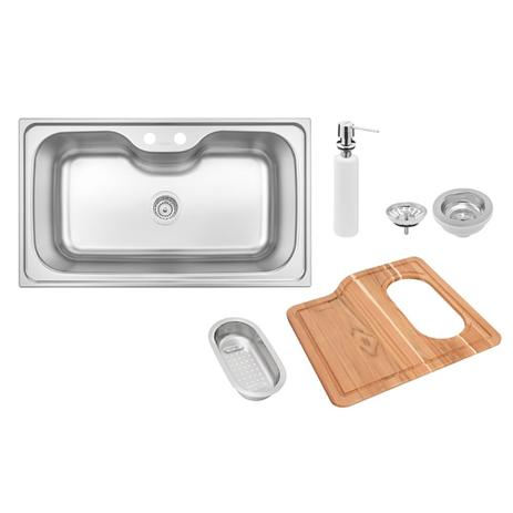 Cuba De Sobrepor Tramontina 93801102 Morgana Inox Com Acessórios Menor preço em Cuba De Sobrepor Tramontina 93801102 Morgana Inox Com Acessórios