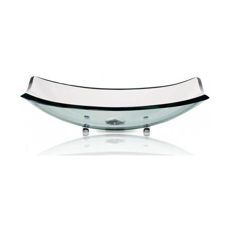Cuba de Vidro Curve 48x28cm com Pinos Bergan Menor preço em Cuba de Vidro Curve 48x28cm com Pinos Bergan