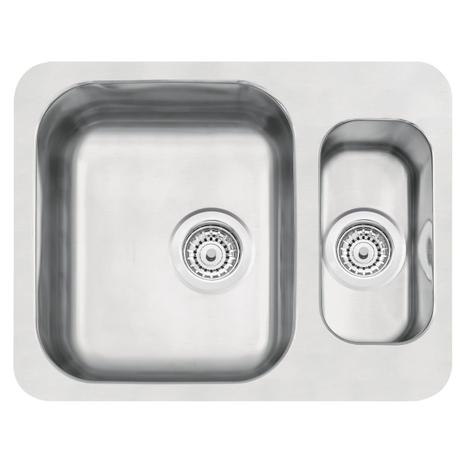 Cuba Dupla Auxiliar Inox 58X45 1C1/2 Acetinado c/válvula de Ø 4 1/2” Tramontina Menor preço em Cuba Dupla Auxiliar Inox 58X45 1C1/2 Acetinado c/válvula de Ø 4 1/2” Tramontina