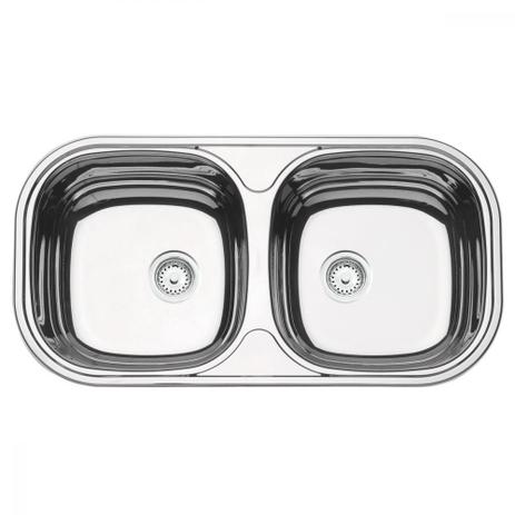 Cuba Dupla Inox Alto Brilho 78x40 2C 34 BS Tramontina 94032207 Menor preço em Cuba Dupla Inox Alto Brilho 78x40 2C 34 BS Tramontina 94032207