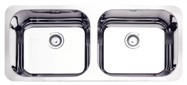 Cuba Dupla Inox Alto Brilho 89X39cm 40BL Tramontina 94031203 Menor preço em Cuba Dupla Inox Alto Brilho 89X39cm 40BL Tramontina 94031203