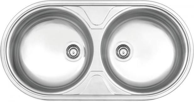 Cuba Dupla Redonda Inox Acetinado 84x44cm Prime Tramontina 94035102 Menor preço em Cuba Dupla Redonda Inox Acetinado 84x44cm Prime Tramontina 94035102
